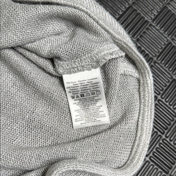 Free People Gray V-Neck Sweater with Wrap-Style Front - Picture 5 of 6